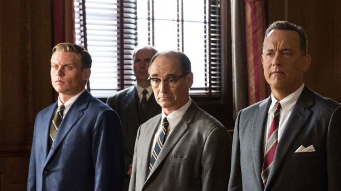 Tom Hanks and Mark Rylance (center) in Bridge of Spies