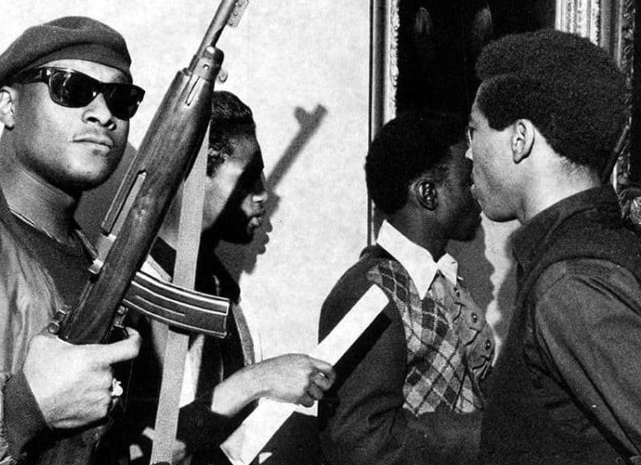 Black Panthers with shotguns