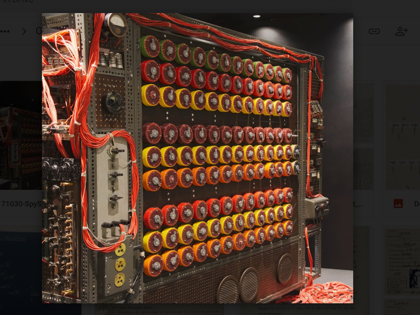 SPYSCAPE's Bombe machine where Bletchley Park Codebreaker Alan Turing Worked