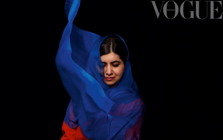 After Malala Yousafzai’s shooting she appeared on the cover of Vogue