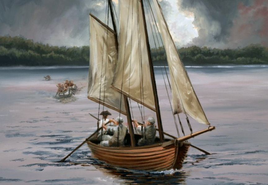 American Whale Boat in 1770s America