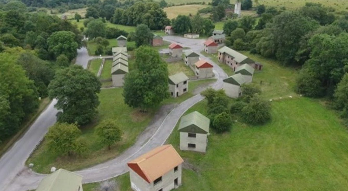 Deserted military town in England