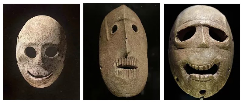 The earliest masks were carved out of stone