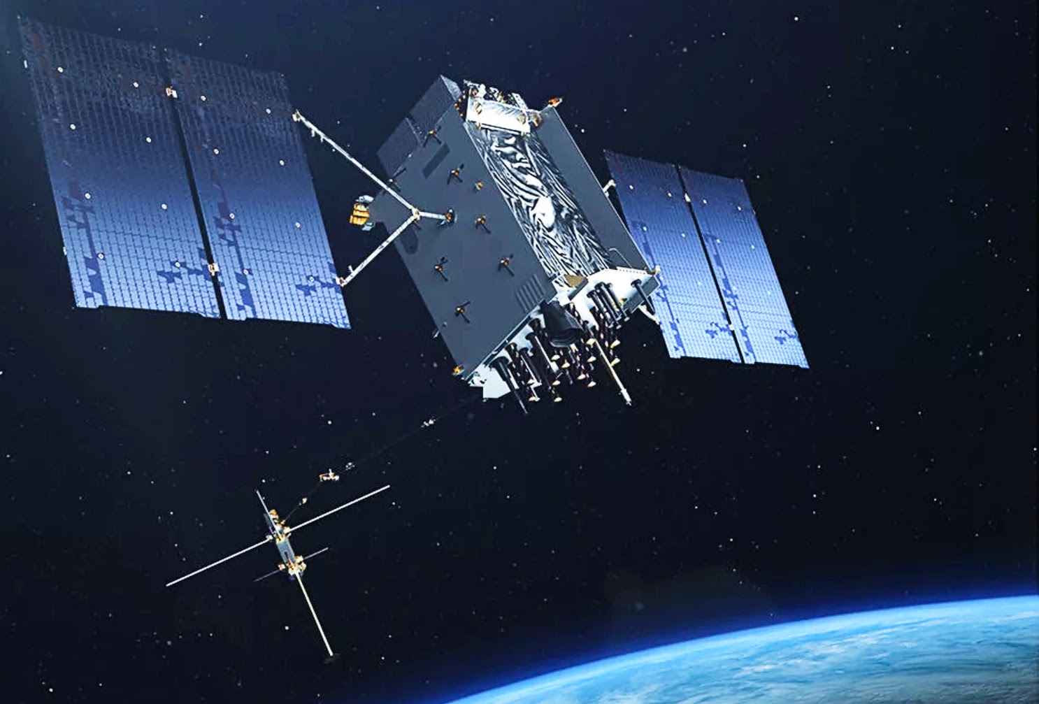 Spy satellites orbit the earth twice a day
