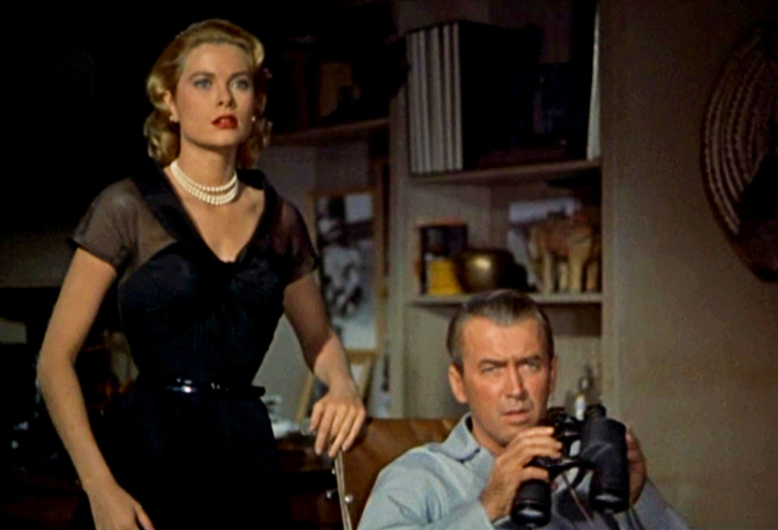 Hitchcock's Rear Window with Jimmy Stewart and Grace Kelly