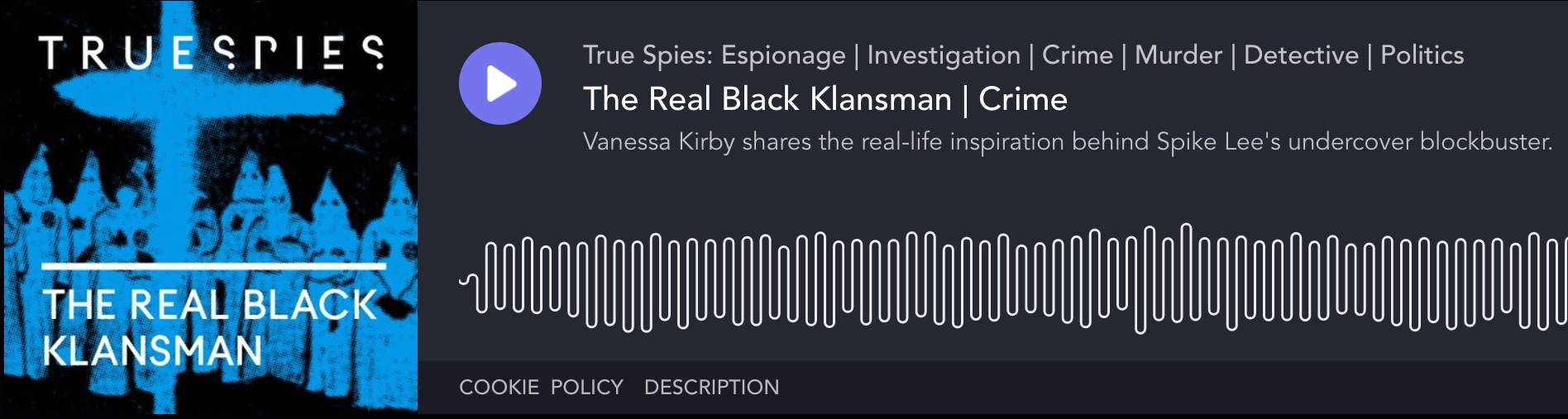 The Real Black Klansman podcast on True Spies