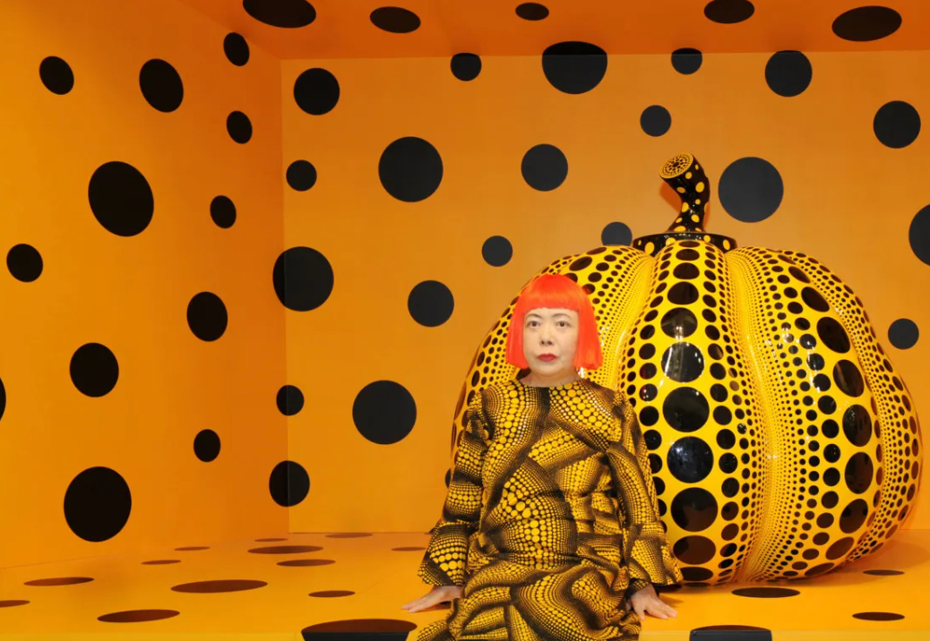 Famed polka-dot artist Yayoi Kusama's wonderfully trippy work is