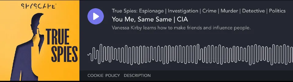  Listen to CIA case officer & SPYEX consultant Ryan Hillsberg in True Spies: You Me, Same Same