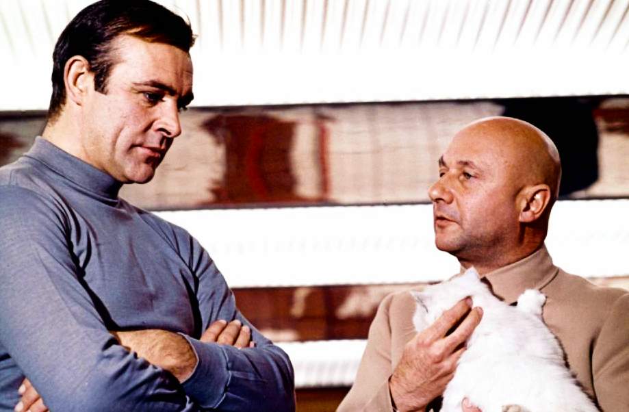 Bond (Sean Connery) with ex-German spy Blofeld ( Donald Pleasence) in You Only Live Twice (1967)