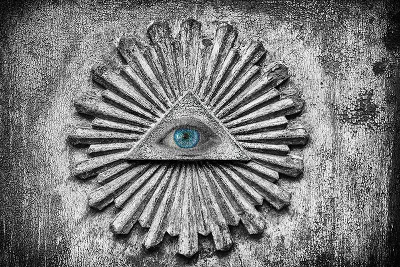 The Illuminati symbol of an all-seeing eye