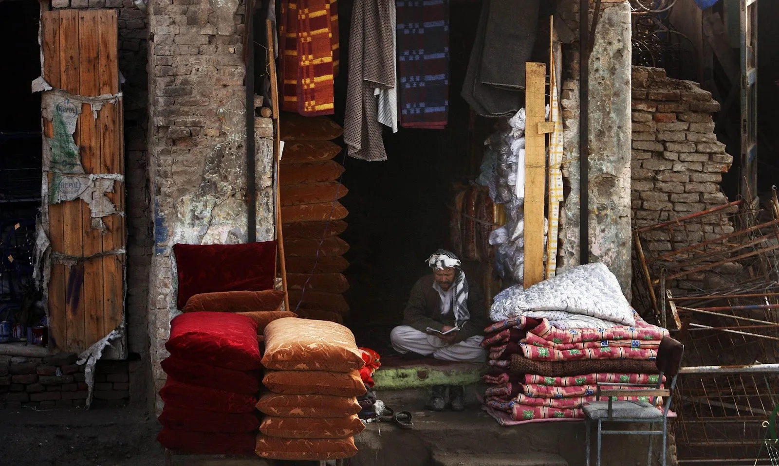 Afghanistan market, the country where Osama bin Laden based himself and trained fighters