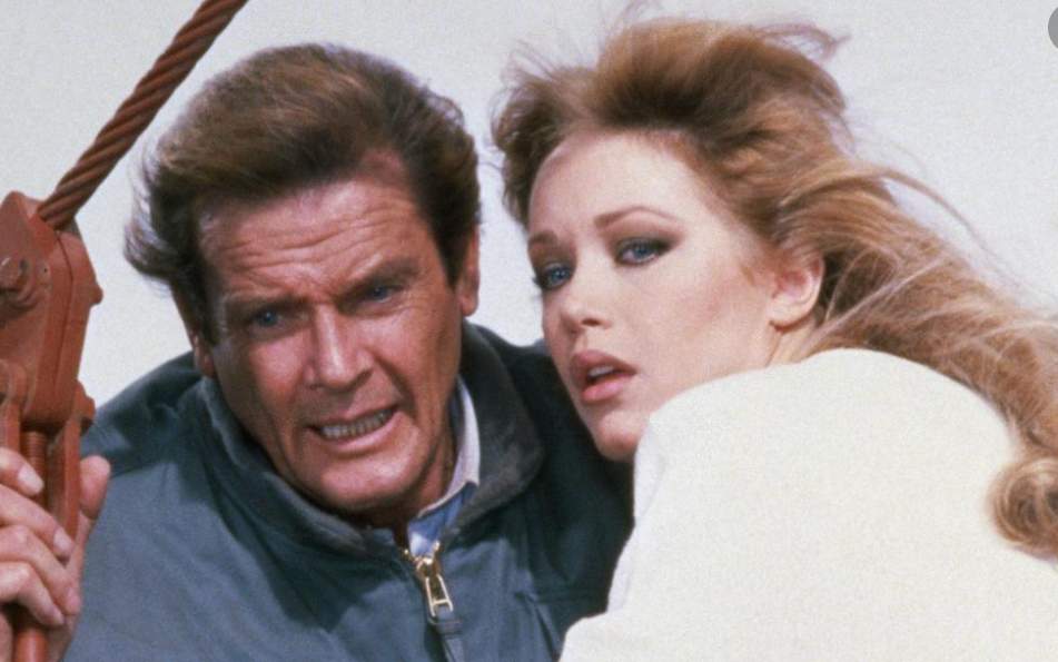 Tanya Roberts and Roger Moore as James Bond
