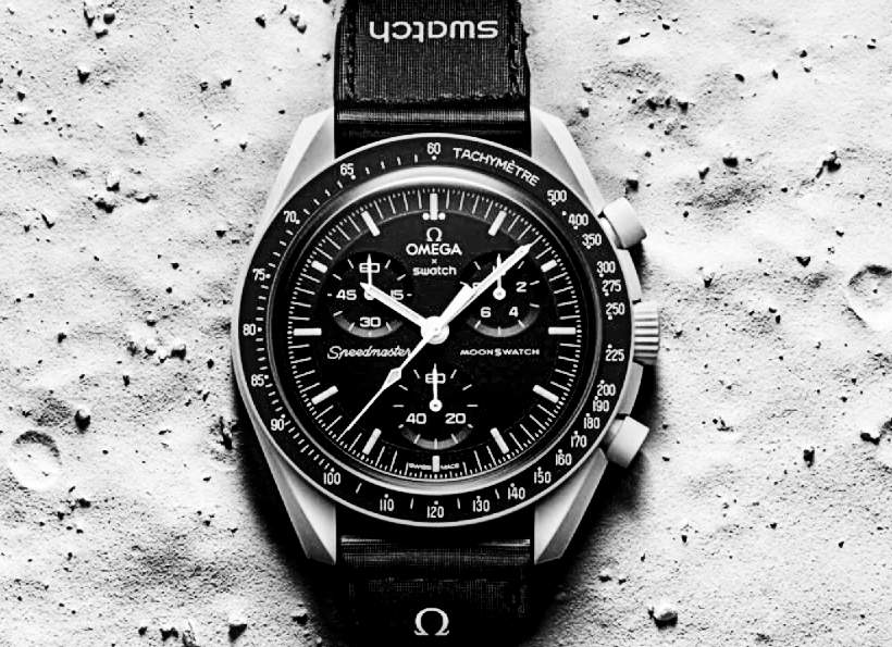 A Swatch Omega watch like James Bond wears