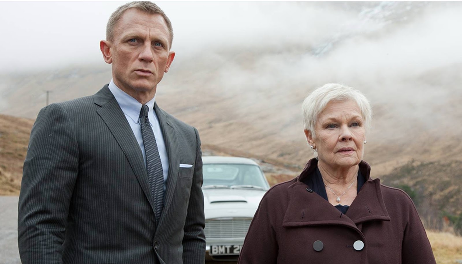 Daniel Craig and Judi Dench as 007 and M