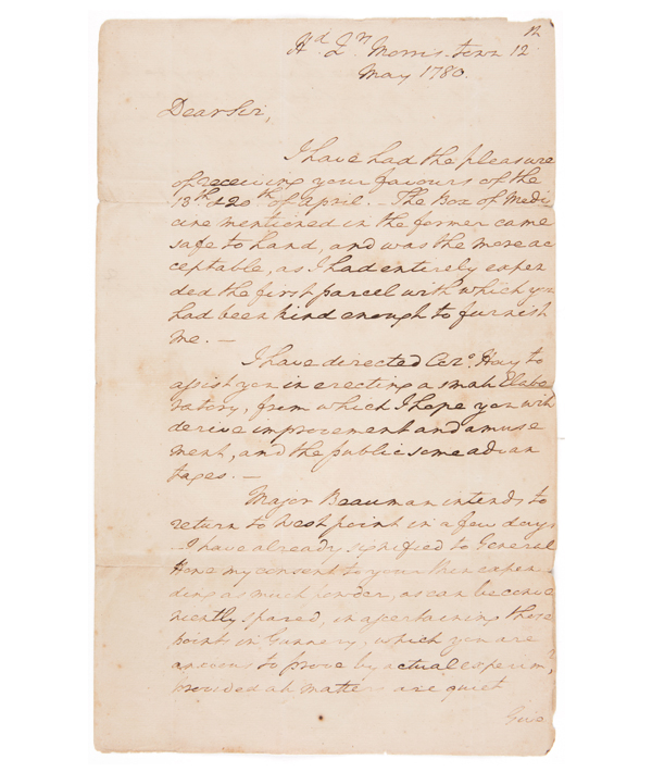 This letter written by George Washngton in 1780 discusses, in code, the invisible ink used by the Colonists to keep their communication secure. During the American Revolution, Washington established a network of spies operating in British-occupied New York.