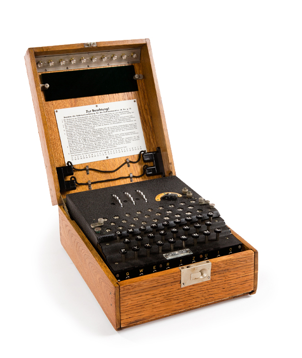 The Enigma encrypted secret messages so well that German WWII commanders were sure their communications were unbreakable. There were so many possible settings that the chance of guessing the right one was 1 in 159 quintillion (159 million, million, million). 