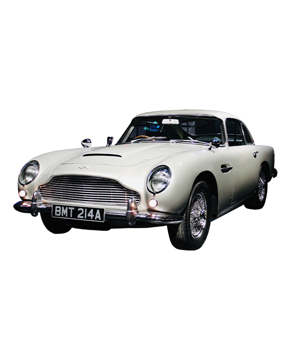 “The most famous car of all-time", the Aston Martin DB5 is the definitive James Bond vehicle. This actual car became a spy movie icon in 1995 when 007 raced it down a twisting mountain road against the ruthless assassin Xenia Onatopp in her red Ferrari F355.