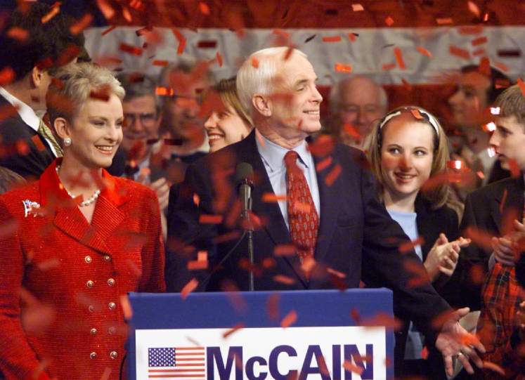 Senator John McCain and his wife Cindy