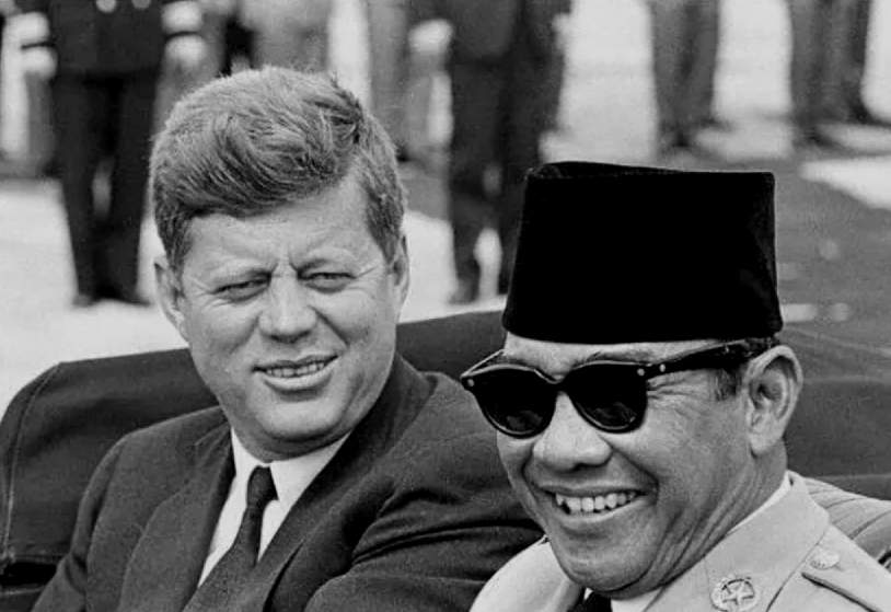 Indonesian's leader Sukarno with John F. Kennedy