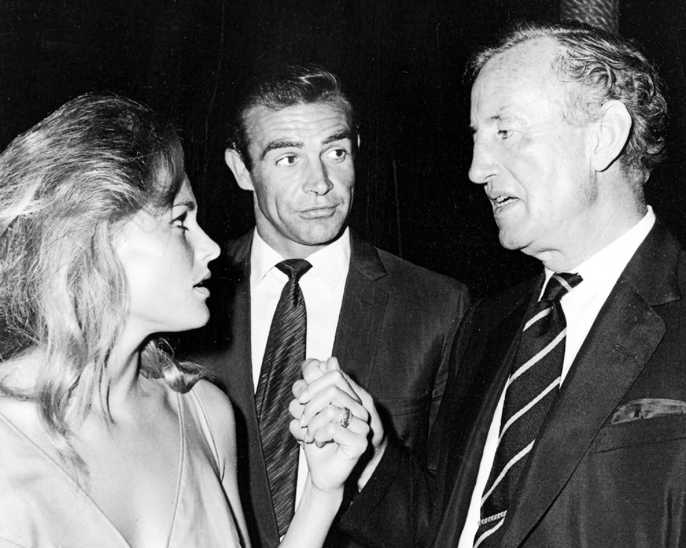 Ian Fleming with Sean Connery and Bond star Ursula Andress