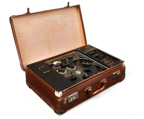 Spy suitcase radio