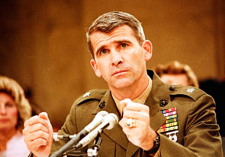 Oliver North convicted in Iran Contra scandal