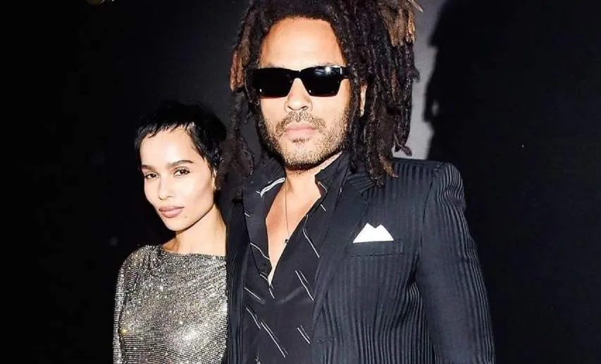 Zoe and Lenny Kravitz