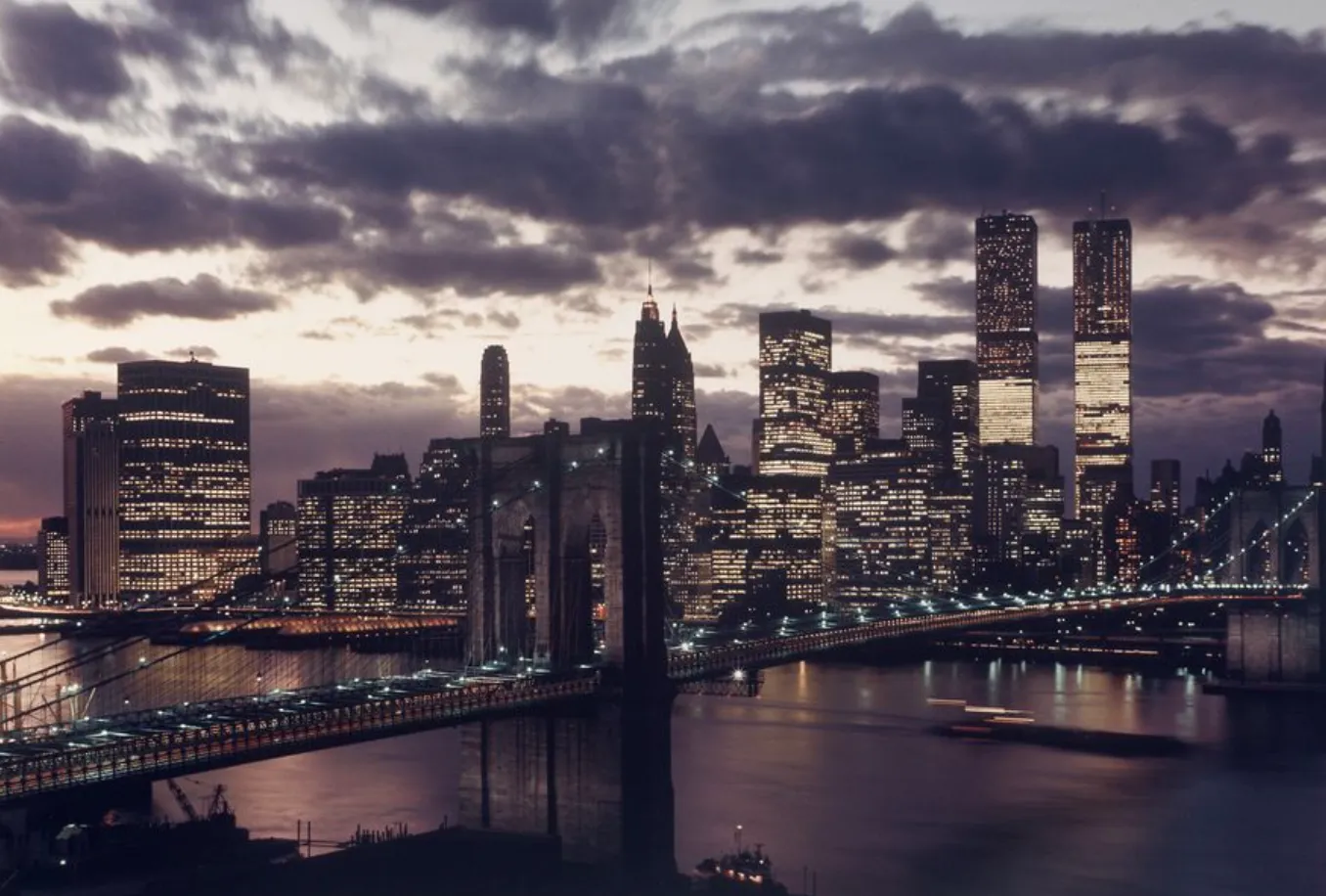 New York skyline in the 1970s