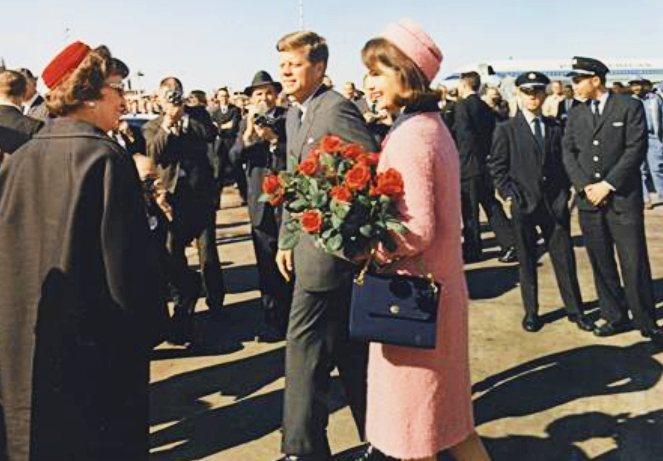 John and Jackie Kennedy greet well-wishers