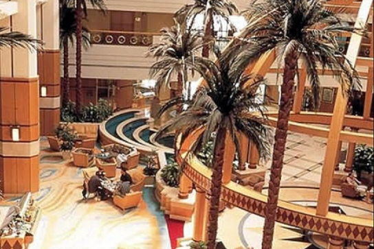 The lobby of the Dubai hotel