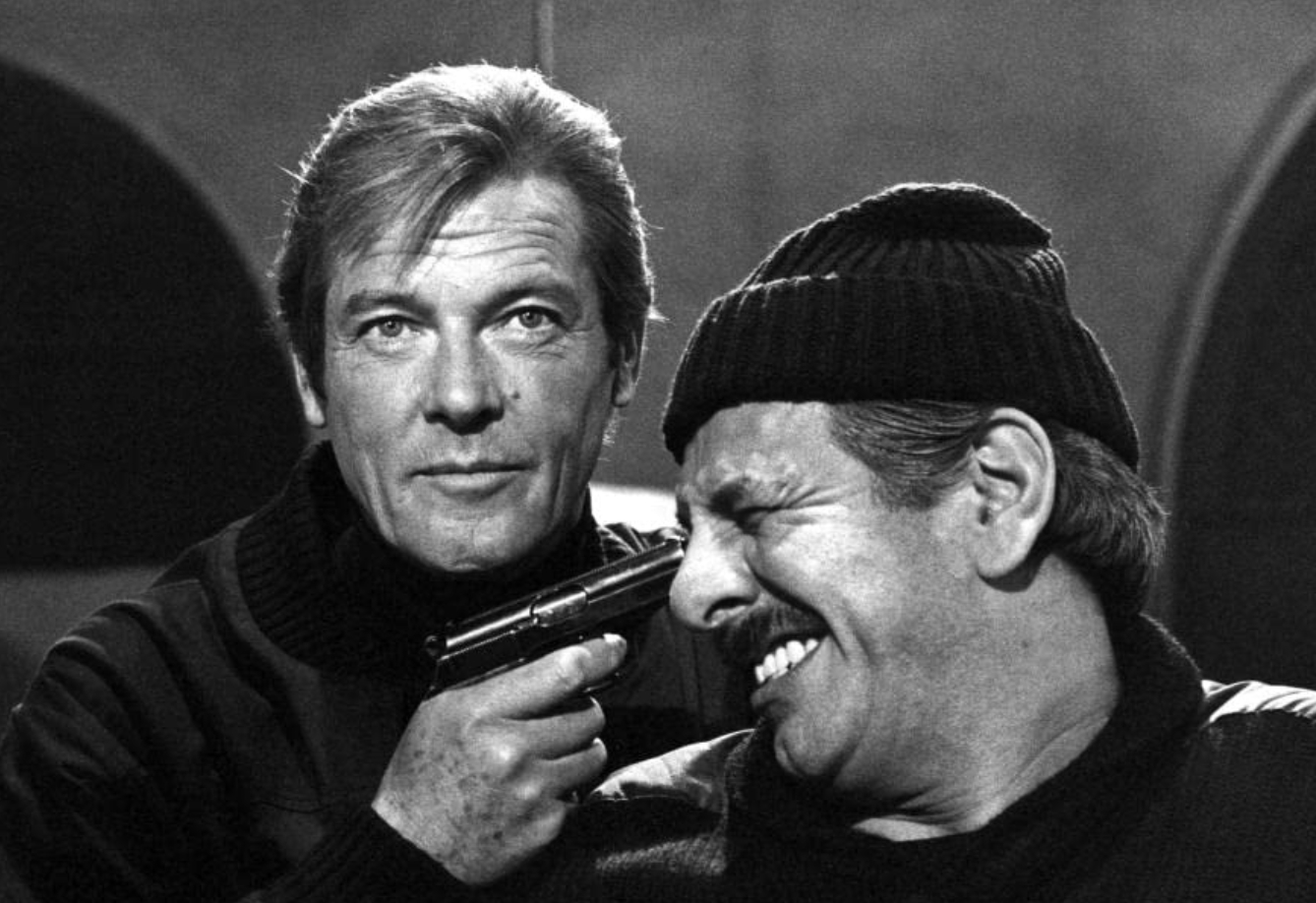 Roger Moore and actor Chaim Topal starred in For Your Eyes Only