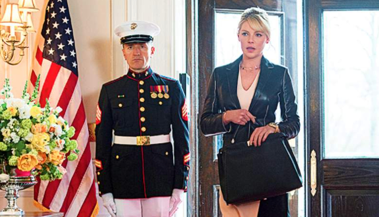 Actress Katherine Heigl delivers the PDB in State of Affairs