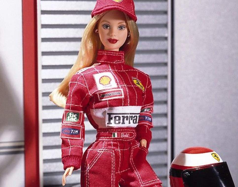 Barbie the race car driver