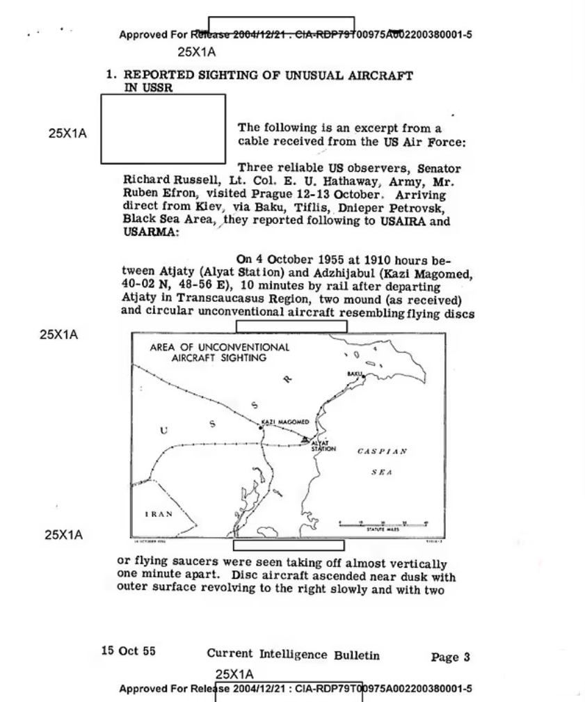CIA Report on UFOs in Soviet Union